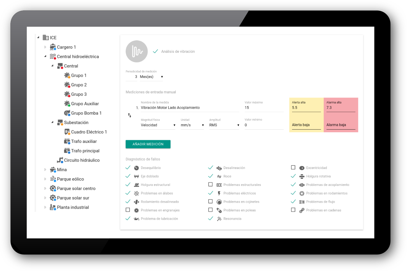 monitoring plan screenshot